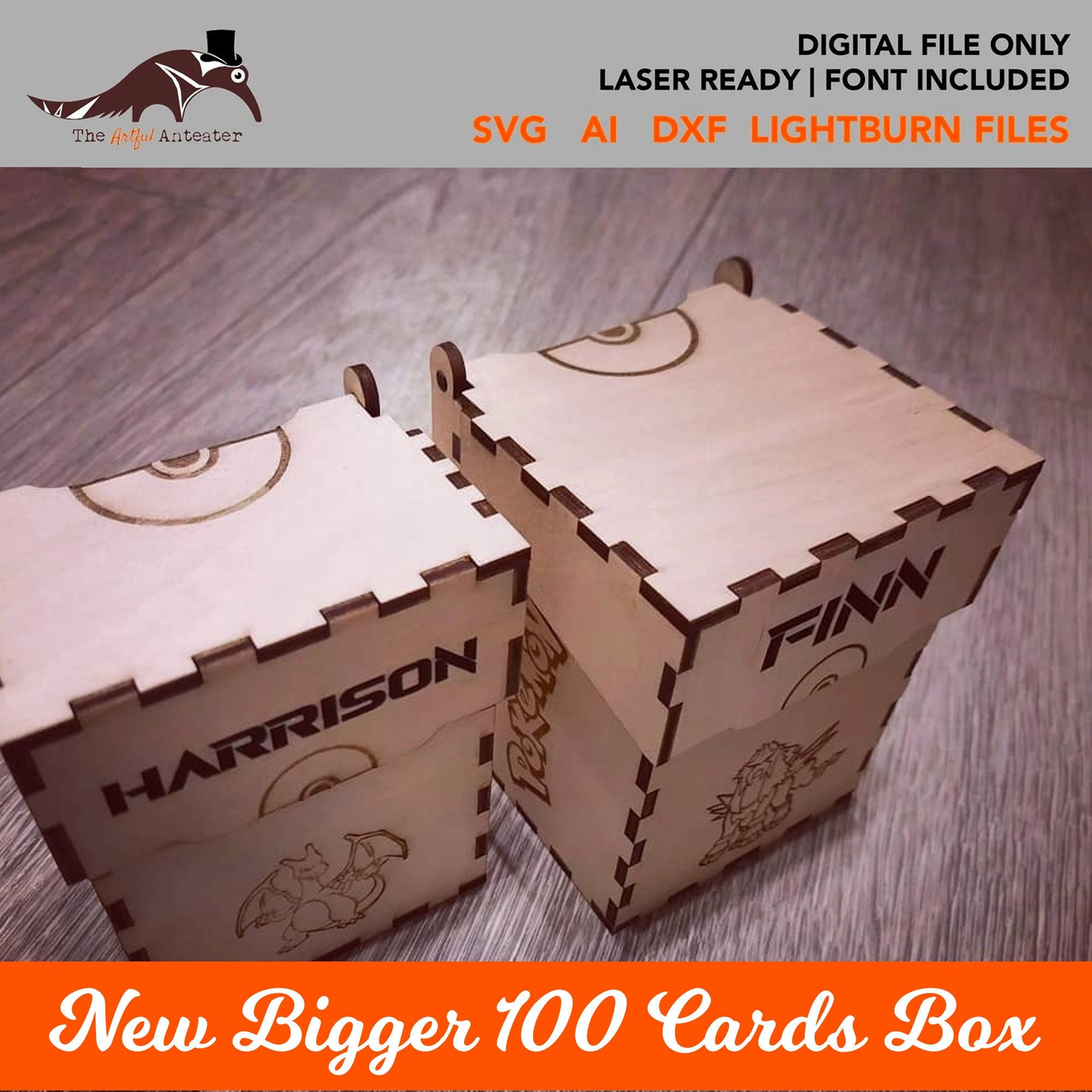 Custom Trading Card Game, Storage Solution, Large Box Premium, Organizer 
