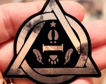Wild Therian Theta-Delta - Glossy Vinyl Therianthropy and Alterhuman Sticker