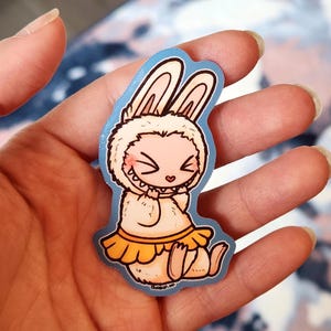 Have a Seat, Sisi - Glossy Vinyl Labubu Sticker