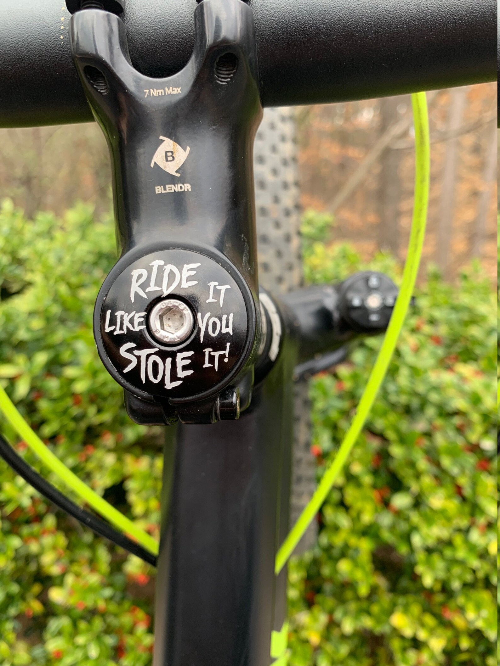 MTB Bike Top Cap Ride It Like You Stole It Stem Cap Headset Etsy