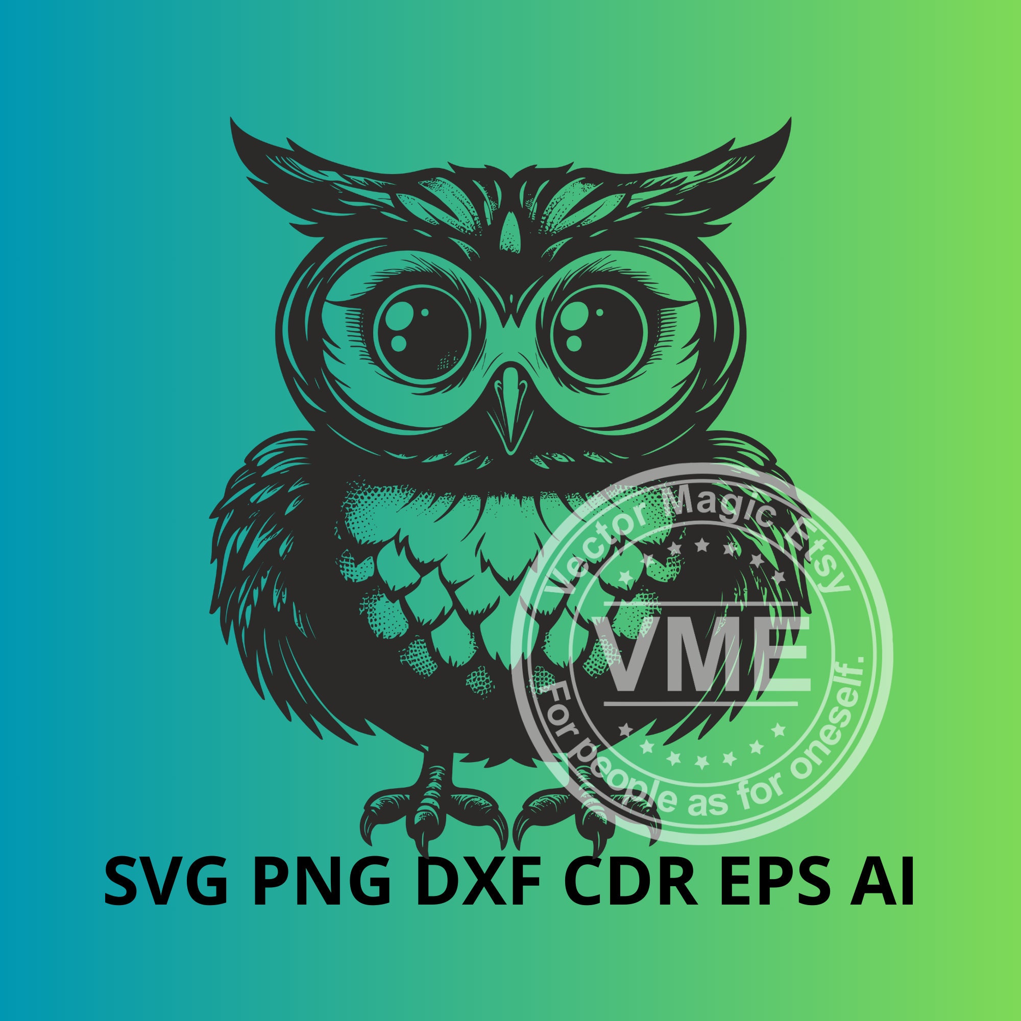 Charming owl SVG, Dxf, Eps, Ai, Png, Owl Clipart, Owl Jpg, Owl Head Svg Cut File For Cricut, Owl Fac
