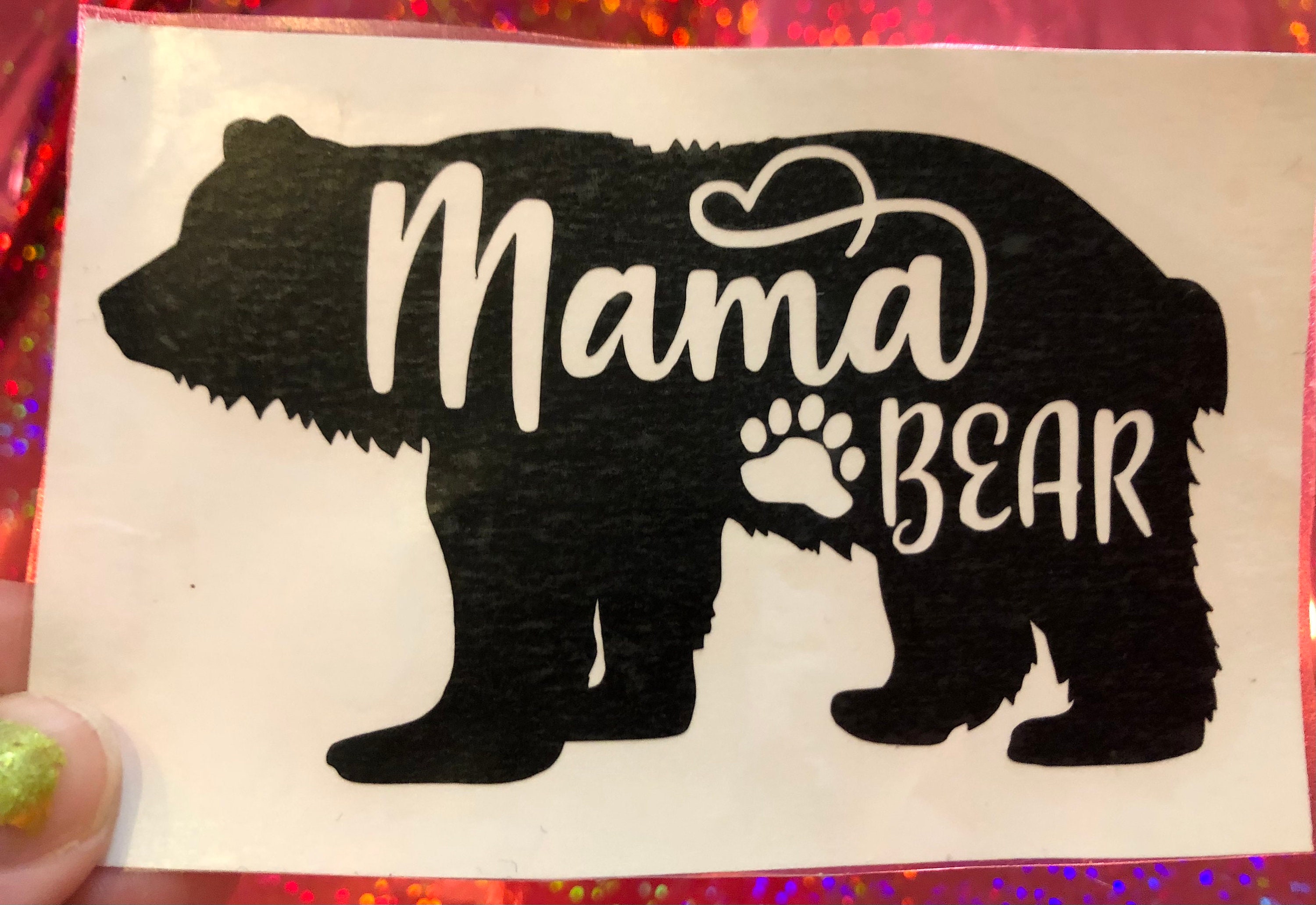 Mama Bear Decal 4x2.5 inches | Etsy