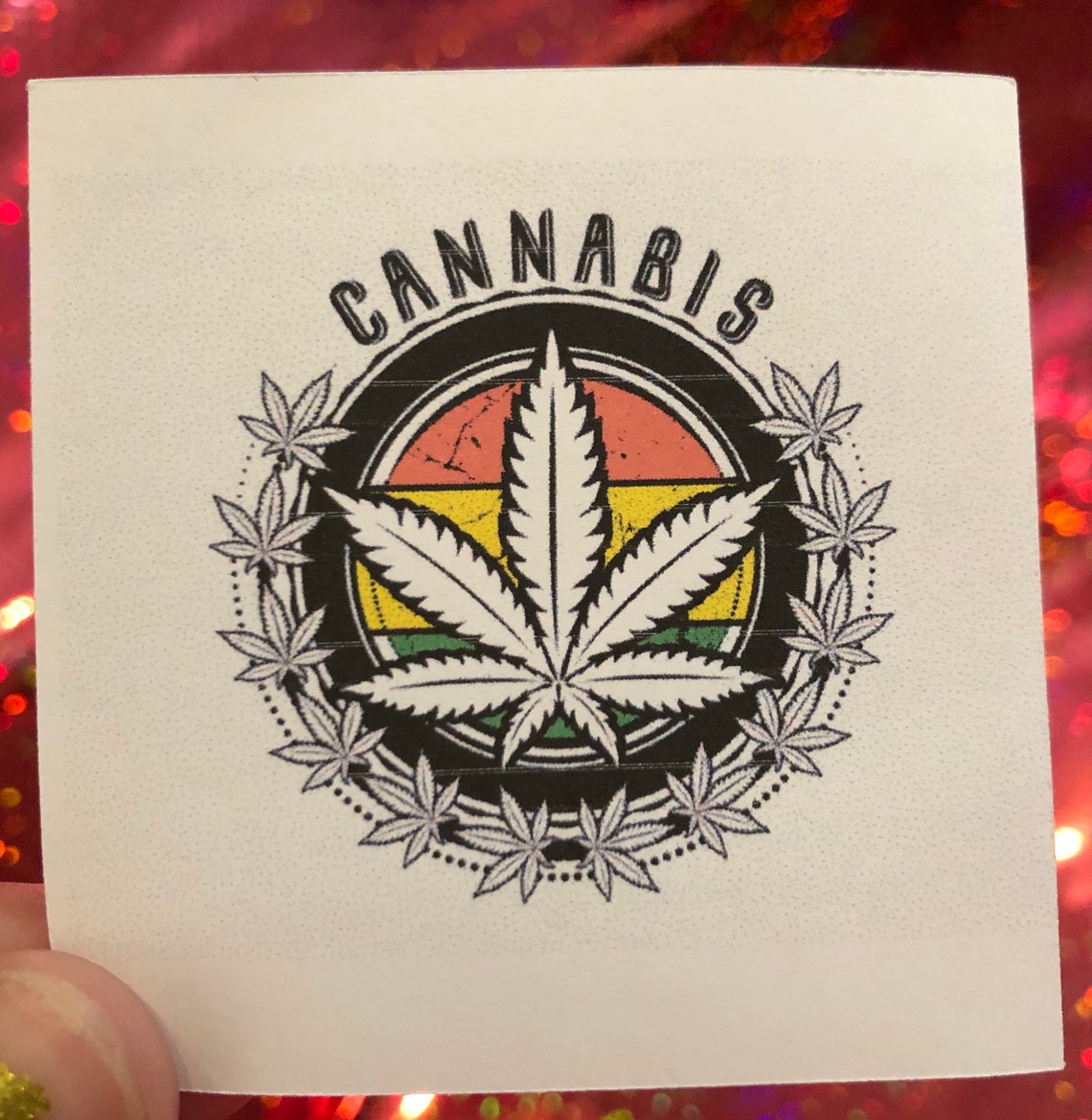 Cannabis Marijuana Pot Leaf Sticker 2.5 inches | Etsy