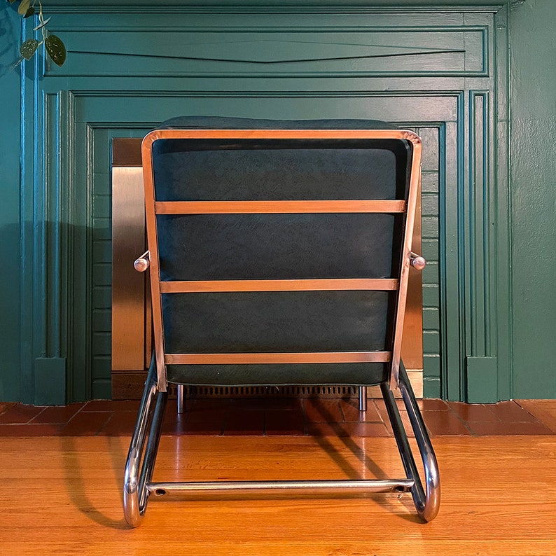 Tubular Chrome Zstyle Lounge Chair With Tubular Chrome Etsy
