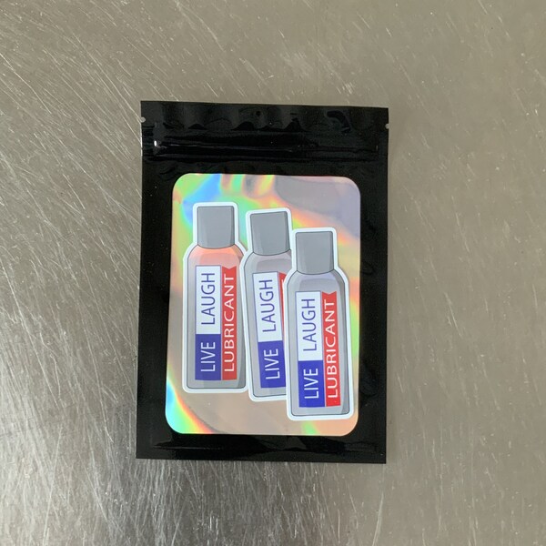 Holographic Lube Sticker 3 pack - Live Laugh Love - Gay humor - Gay gift