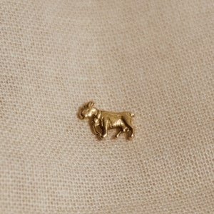 18k Gold Goat Single Earring