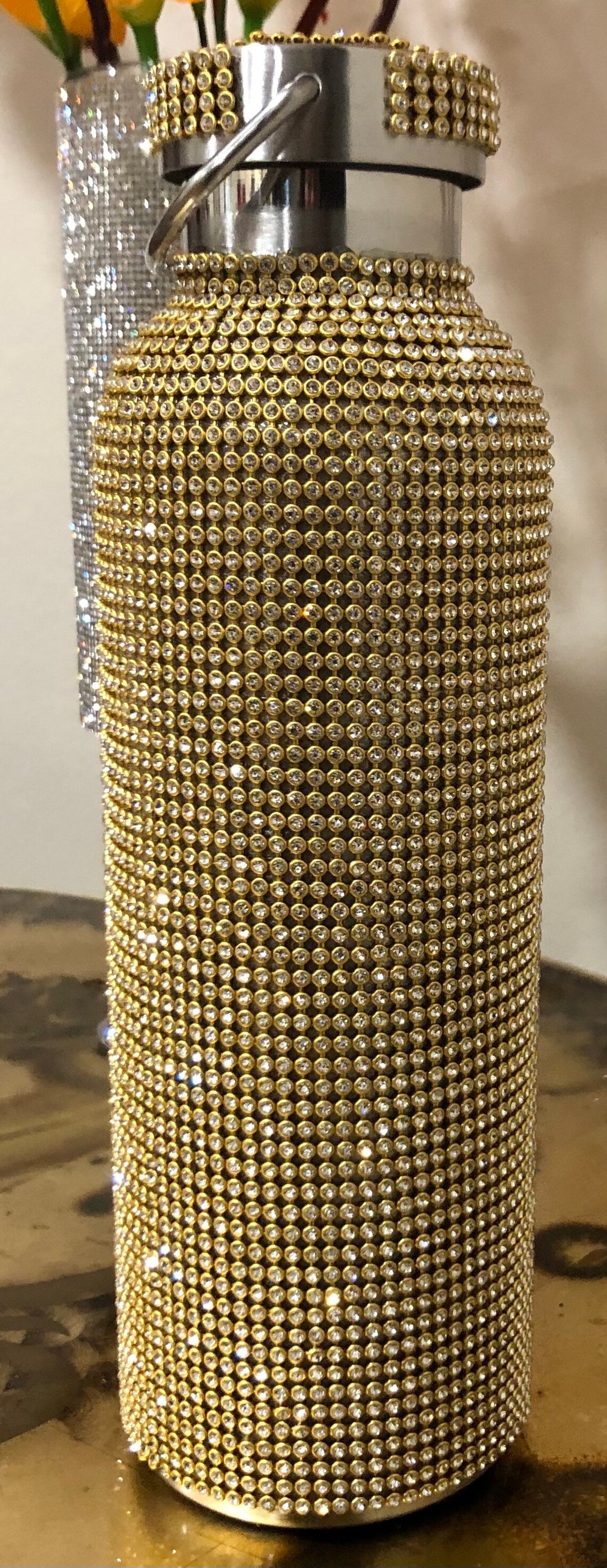 Bling Rhinestone covered water bottle discount code Etsy