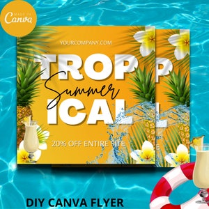 Summer Flyer, Editable Summer flyer, Spring Flyer, DIY Flyer, Canva flyer, Social Media Flyer, Editable Template, Lash Flyer, Hair Flyer