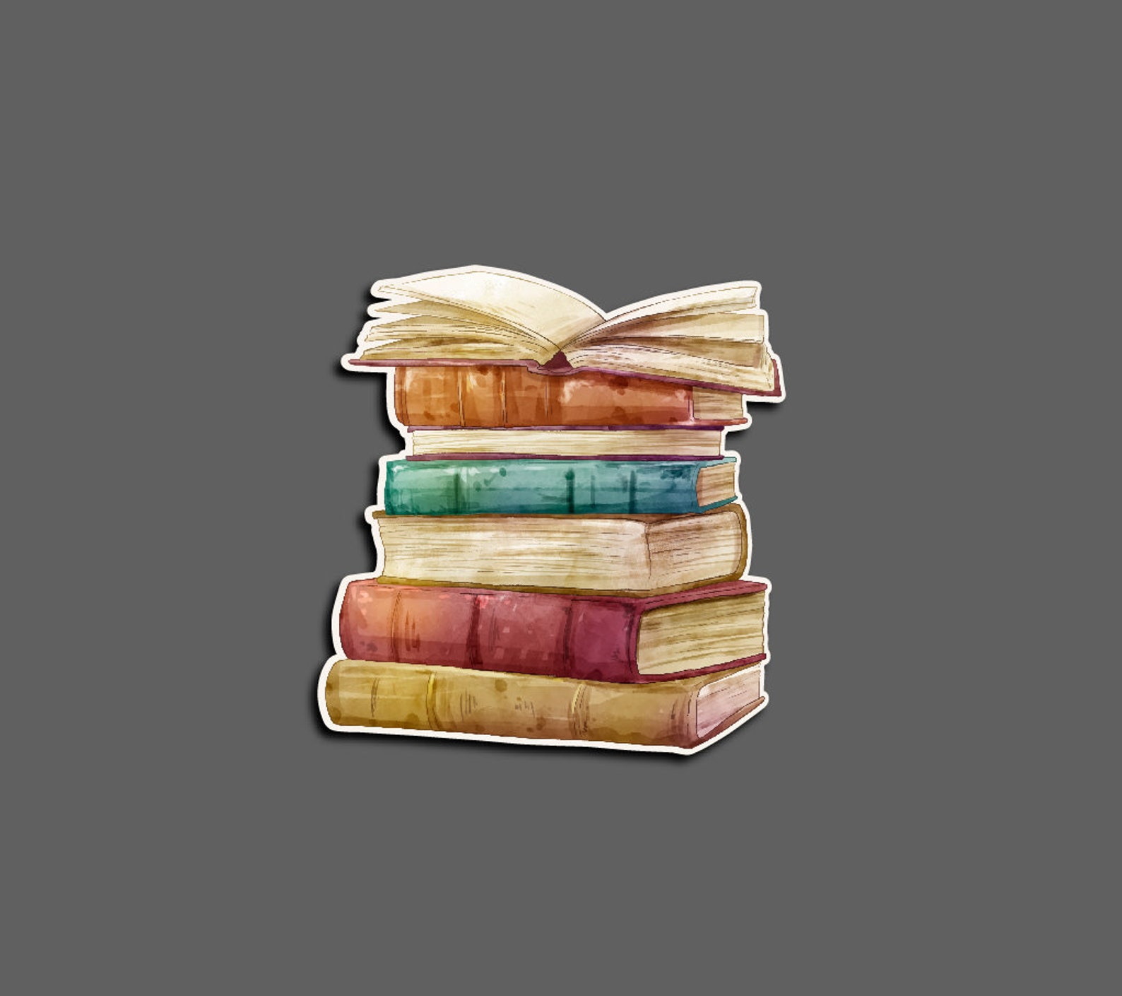 Stack of Books Sticker - Readers & Book Lovers Decal - Etsy Canada
