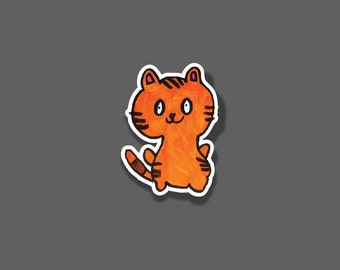 FUNDRAISER: Cute Hand-drawn Cat Sticker by Caitlynn!