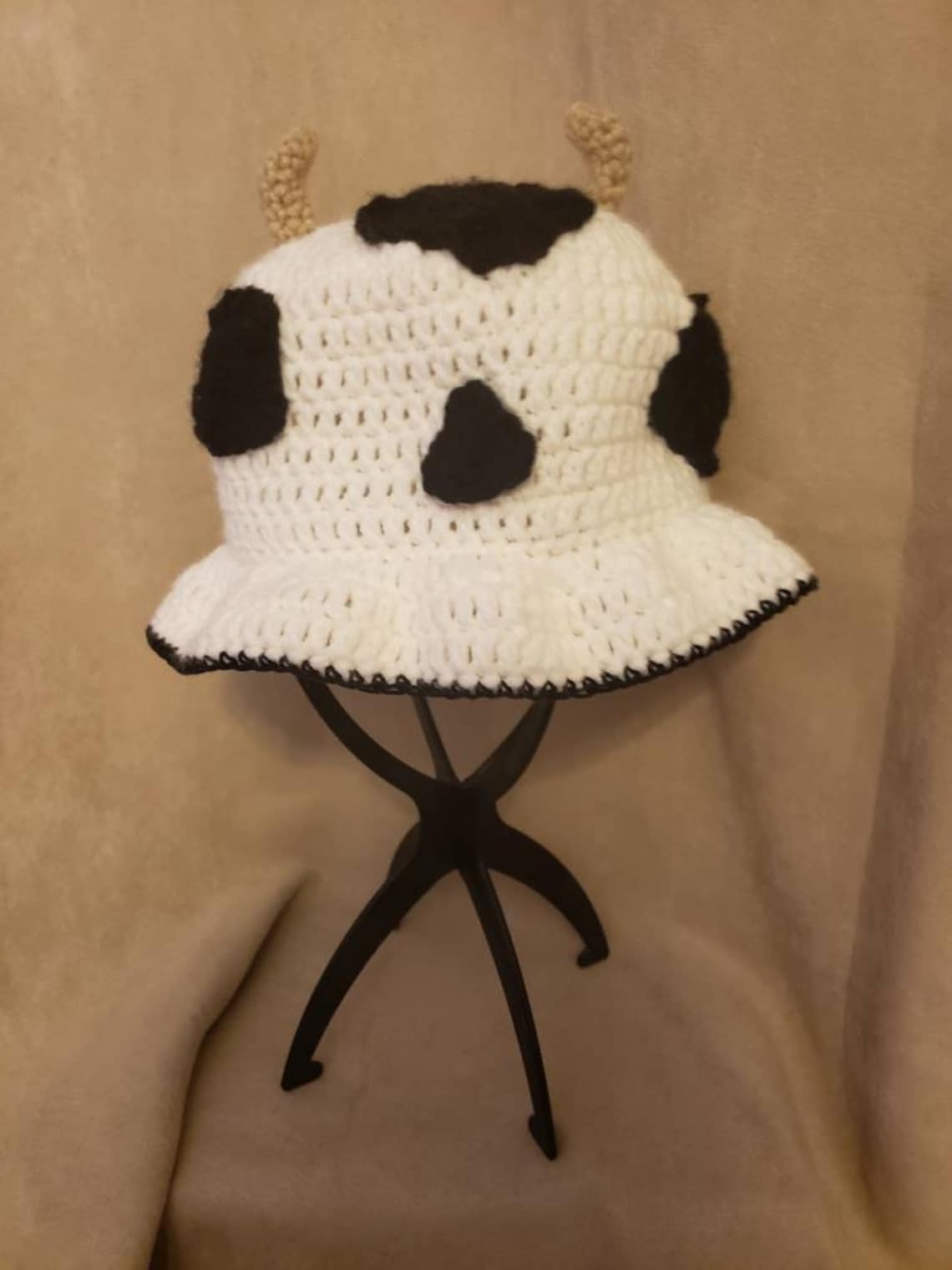 Cute Cow Crochet Bucket Hat Etsy