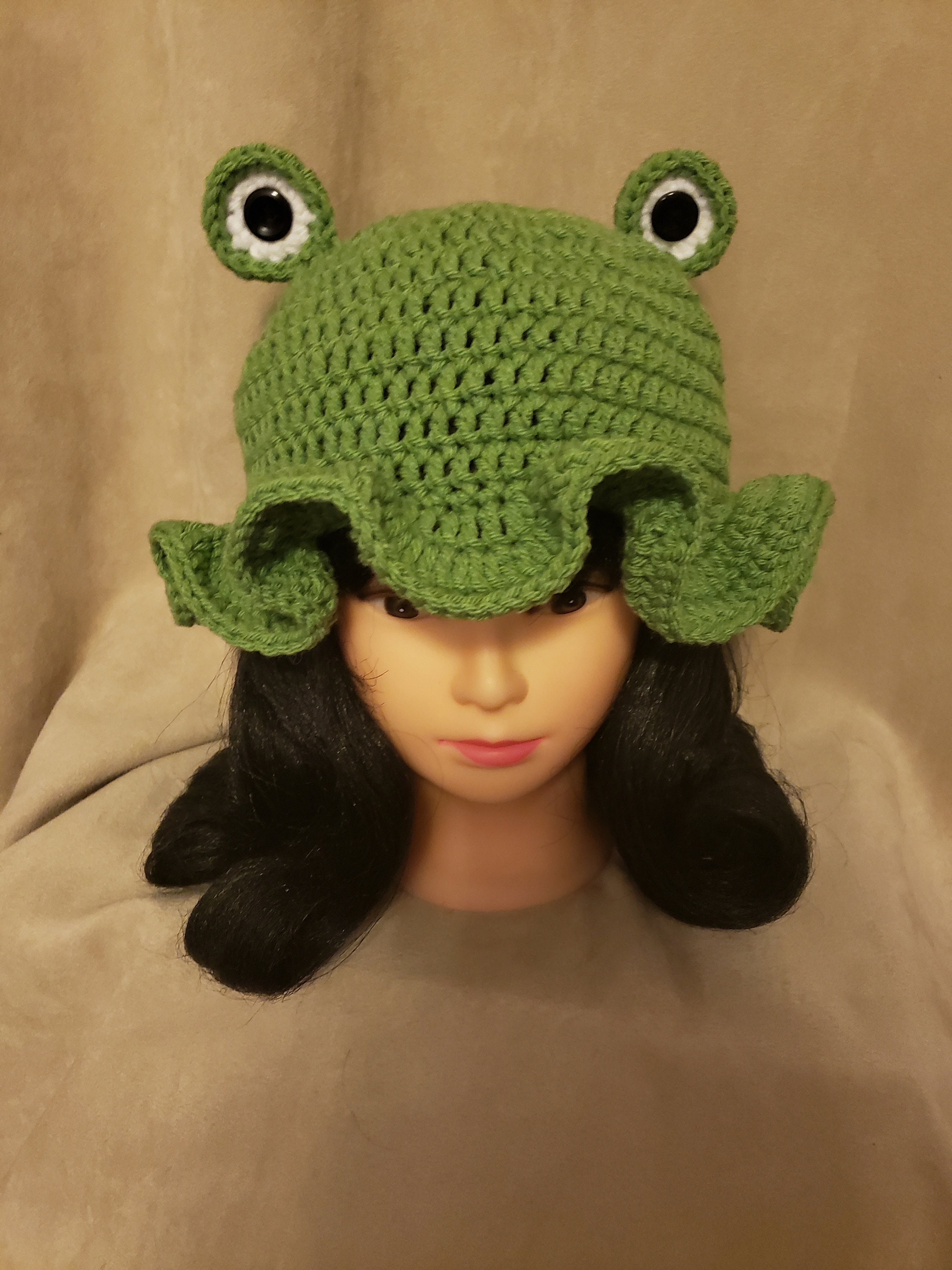 3D Crochet Frog Bucket Hat Etsy