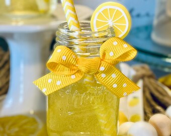 Mini faux lemonade for tiered trays   | fake bake | fake drinks | lemon tiered tray