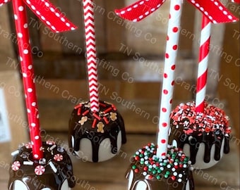 Handmade faux dipped Christmas  holiday marshmallow pops | fake bake | Rae Dunn | tiered trays |