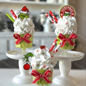 Christmas mini parfait with faux whipped cream topper / mini mug / fake bakes