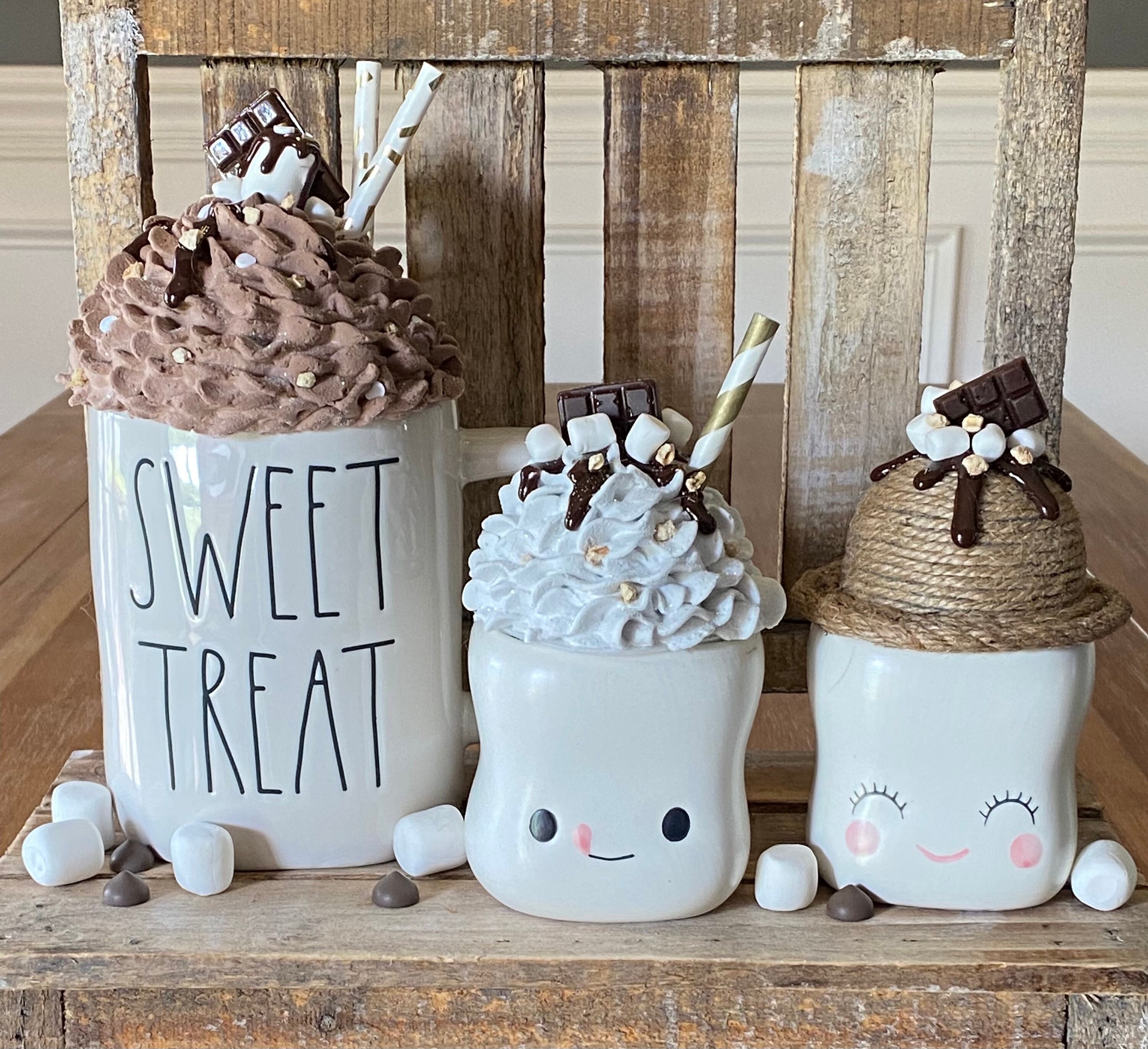 Handmade faux smores marshmallow hats Etsy