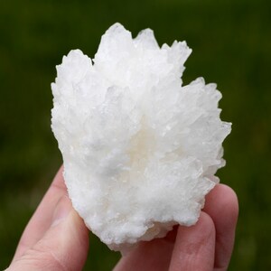 White Aragonite Crystal Cluster | White Cave Calcite Crystal Formation | Crystal Lover Gift