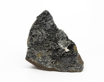 Raw Black and White Druzy Chalcedony | Self Standing Druzy Chalcedony