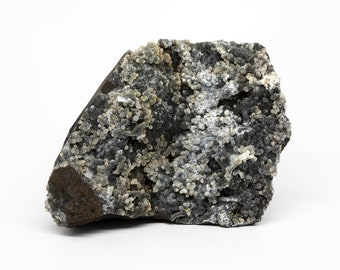 Raw Black and White Druzy Chalcedony | Self Standing Druzy Chalcedony