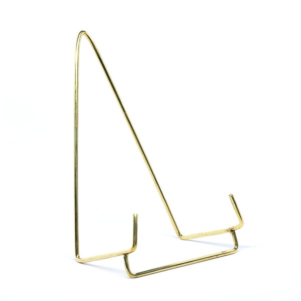 Large Modern Brass Display Stand | Gold Crystal Slab Specimen Stand | Handcrafted Minimal Metal Stand