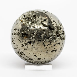 Druzy Geode Pyrite Sphere | Natural Raw Pyrite Ball | Druzy Pyrite