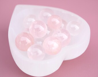 Pink Rose Quartz Mini Spheres | Rose Quartz Pocket Crystal