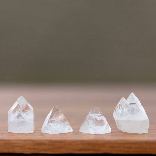 Clear Apophyllite Crystal Tips | Natural Raw Apophyllite Points | Crystal Lover Gift