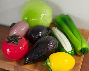 Hand Blown Glass Vegetables