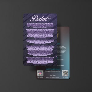 Christliche PVC Bibel Karten: Psalm 91