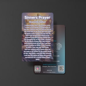 Carte della Bibbia in PVC Cristiane: Preghiera dei Peccatori