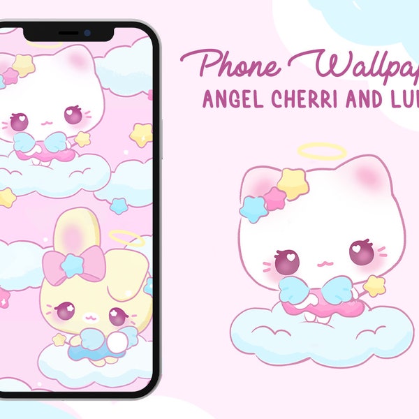 cute cat bunny mobile wallpaper | kawaii wallpaper | cute wallpaper | cute kitty wallpaper | kawaii iphone wallpaper | cute iphone wallpaper