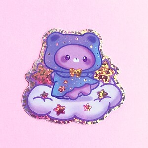 kawaii bear stickers, cute bear stickers, cute laptop stickers, cute planner stickers, sticker collectibles, dreamy stickers