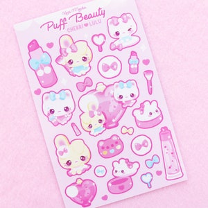 cute cat sticker sheet, bullet journal stickers, planner stickers, sticker sheet, cute gifts, cute stationery, girly gifts, girly stickers