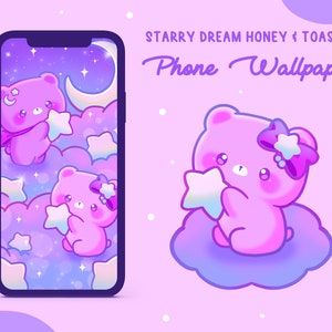 dreamy bear mobile wallpaper | kawaii wallpaper | cute wallpaper | cute bear wallpaper | kawaii iphone wallpaper | cute iphone wallpaper