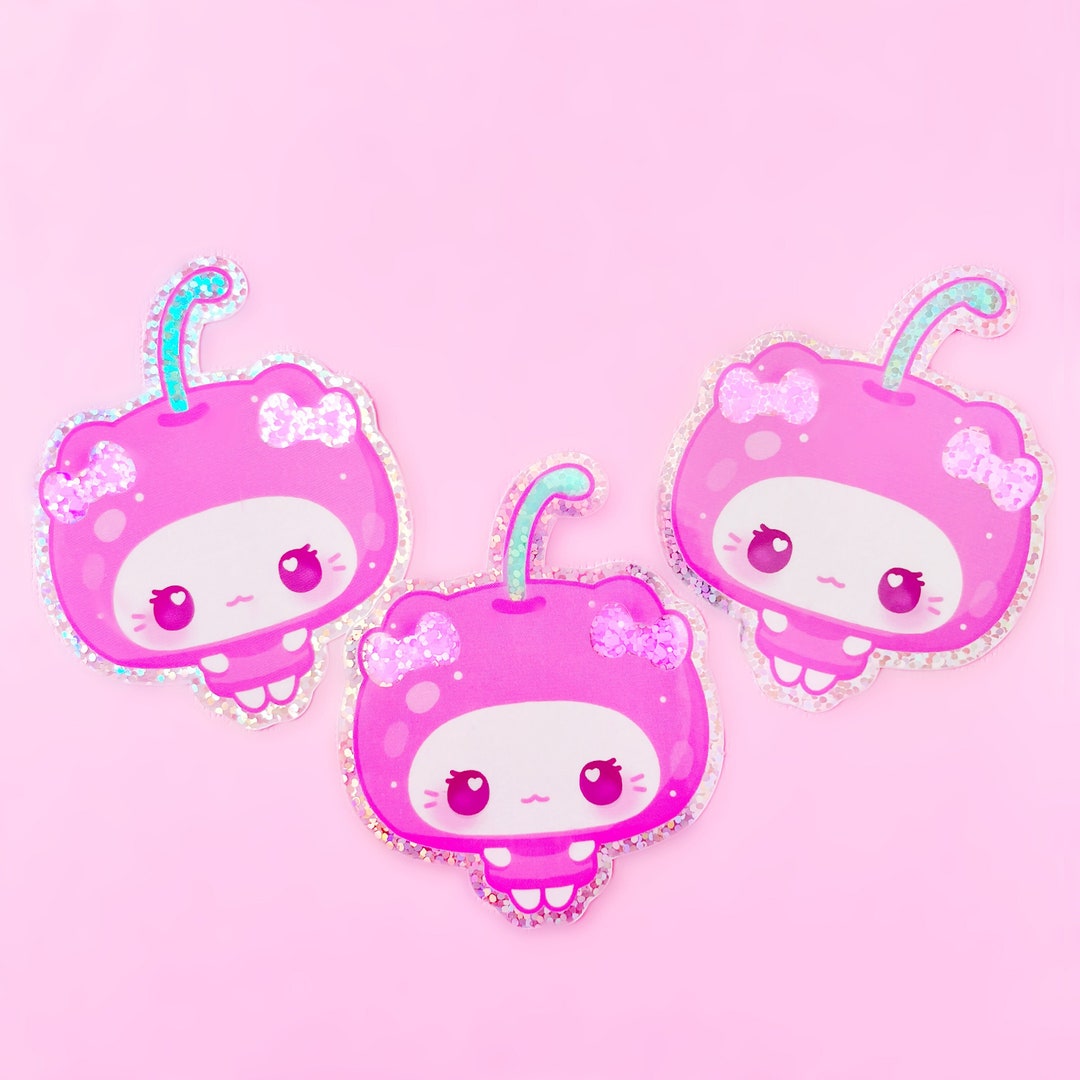 Cute Cat Sticker Kawaii Cat Laptop Sticker Cute Glitter Stickers Die Cut Sticker Cute Stationery