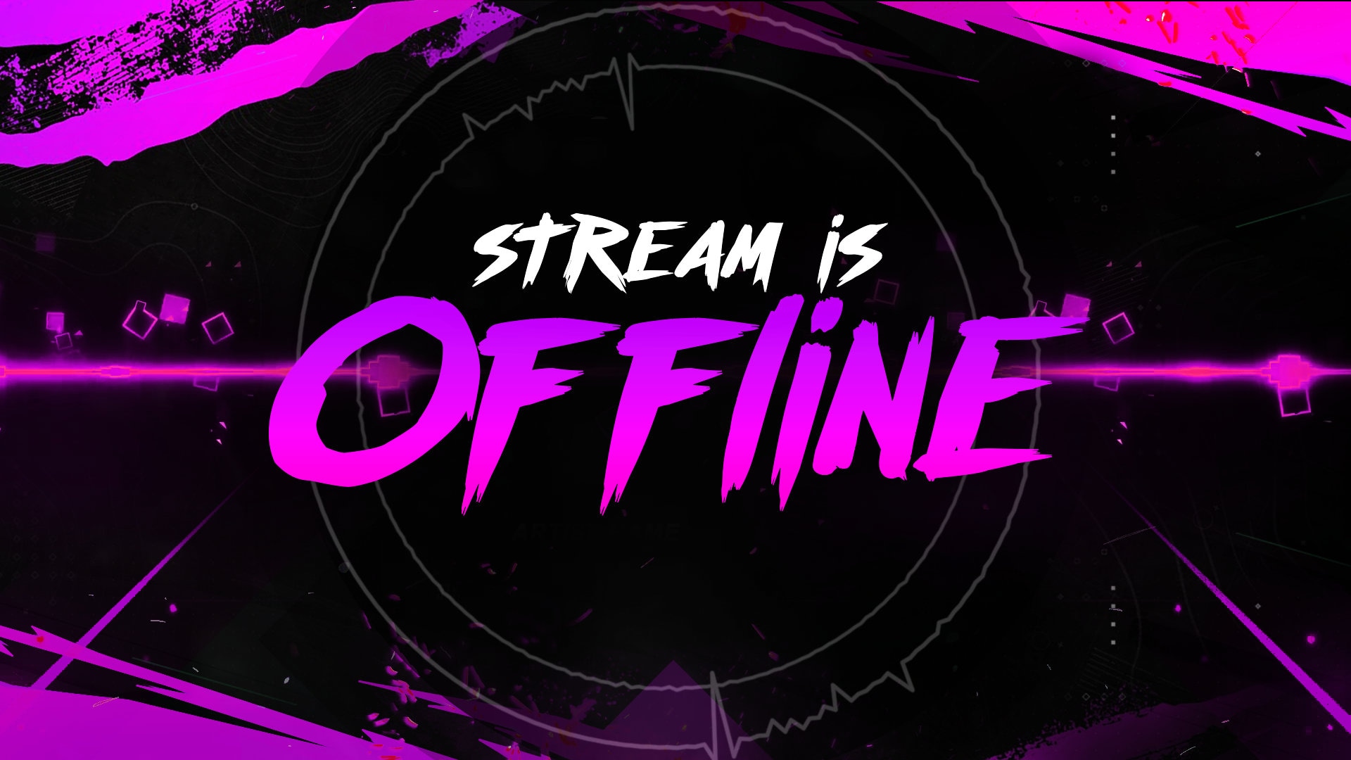 Pack Stream Overlays Animated Webm Neon Style Purple Etsy