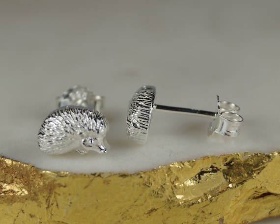 Silver hedgehog hotsell earrings