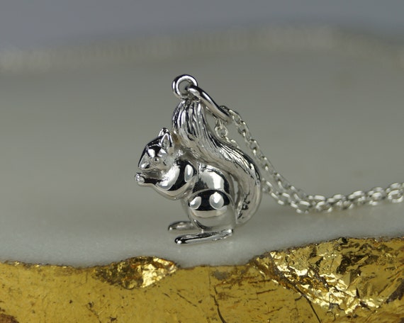 Silver squirrel best sale necklace