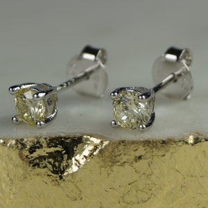 Sterling Silver Yellow Crystal Earrings, November Birthstone Earrings, Yellow Topaz Coloured Crystal Earrings.