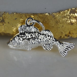 Silver Salmon Charm, Sterling Silver Charm, Sterling Silver Salmon Charm, Fishing Charm.