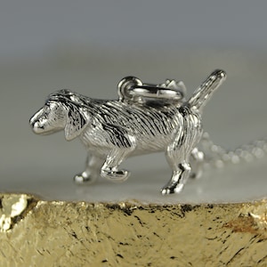Sterling Silver Dog Necklace, Dog Jewellery, Silver Dog Charm.