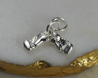 Sterling Silver Boxing Glove Charm, Boxing Glove Charm, Charm for Bracelet.