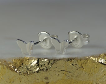 Small Sterling Silver Butterfly Earrings, Sterling Silver Stud Earrings, Butterfly Earrings.