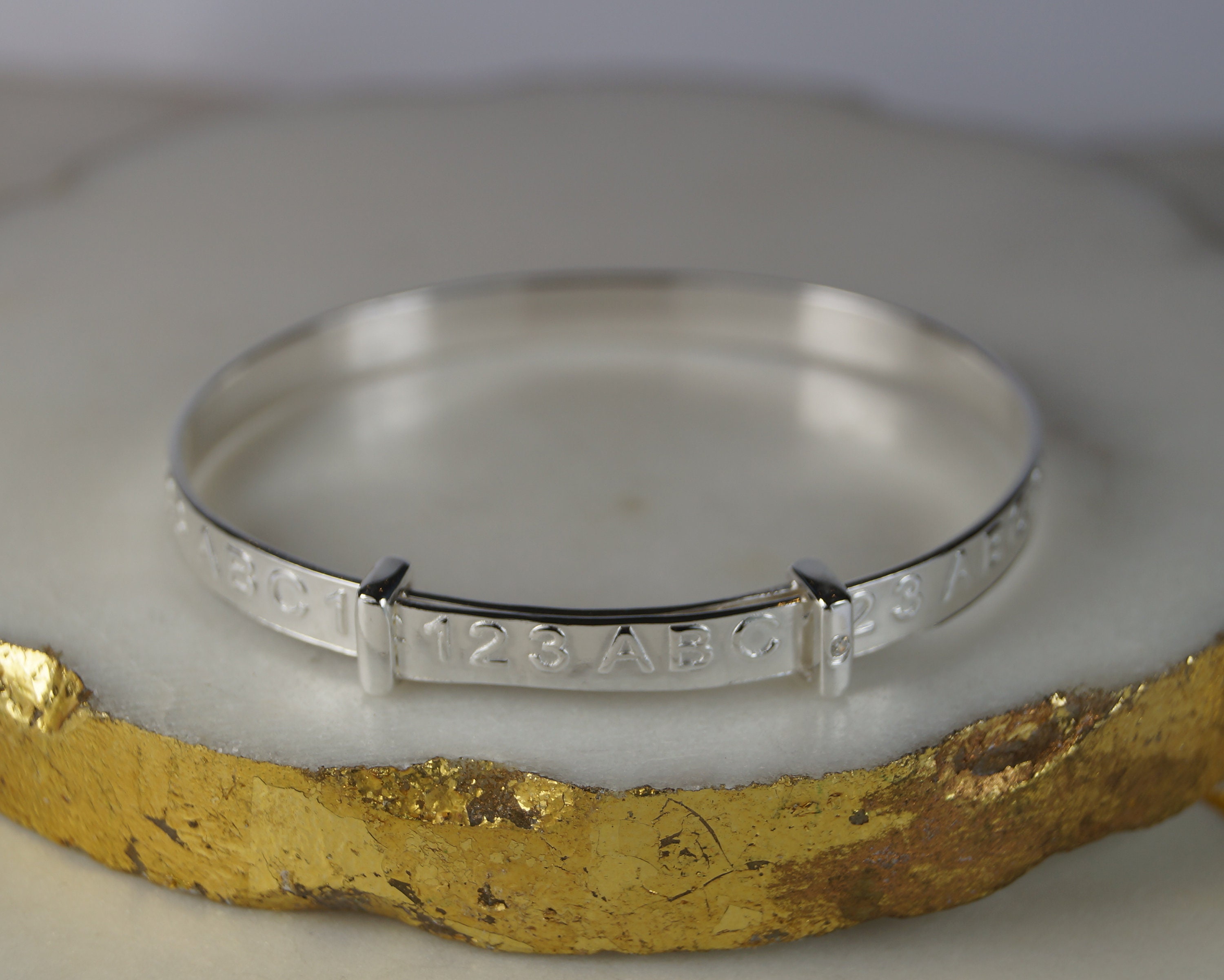 White gold christening bracelet clearance