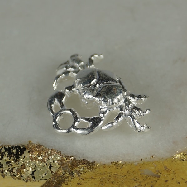 Sterling Silver Cancer Zodiac Charm, Cancer The Crab Zodiac Charm, Zodiac Sign Charms, Star Sign Charms.