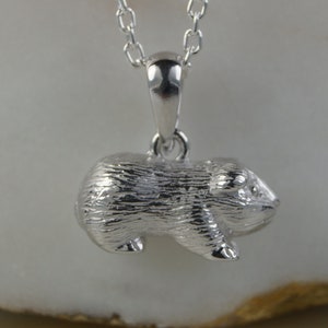 Sterling Silver Guinea Pig Necklace, Guinea Pig Necklace, Guinea Pig Pendant, Guinea Pig Charm. image 4