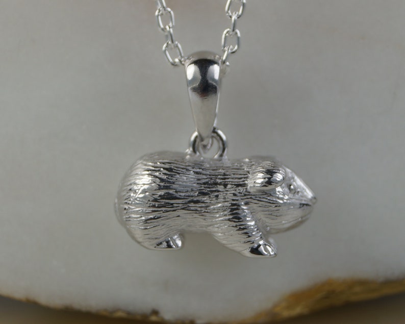 Sterling Silver Guinea Pig Necklace, Guinea Pig Necklace, Guinea Pig Pendant, Guinea Pig Charm. image 4