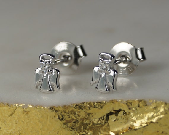 Sterling silver angel studs Sterling silver angel studs