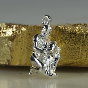 Sterling Silver Aquarius Zodiac Charm, Aquarius The Water Carrier Zodiac Charm, Zodiac Sign Charms, Star Sign Charms.