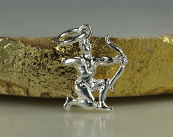 Sterling Silver Sagittarius Charm, The Archer Zodiac Sign
